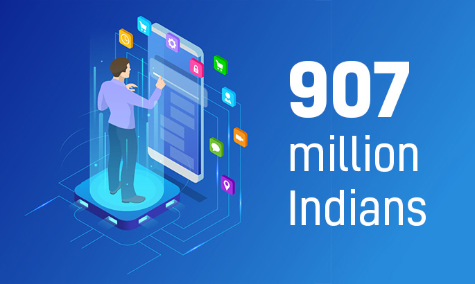 907 million Indians to become total internet users by 2023