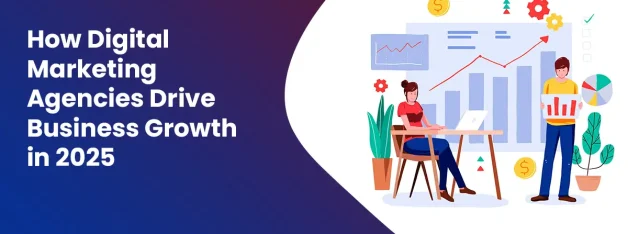 Digital marketing team reviewing business growth analytics