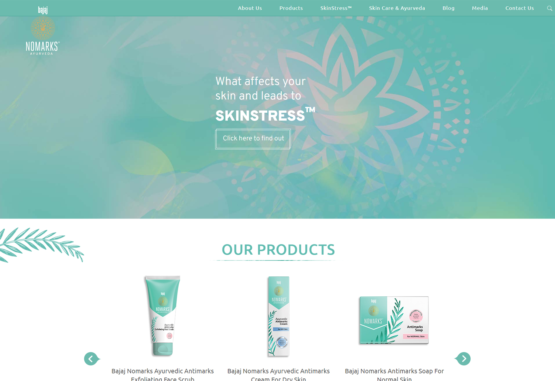 Bajaj Nomarks Website Development by BC Webwise