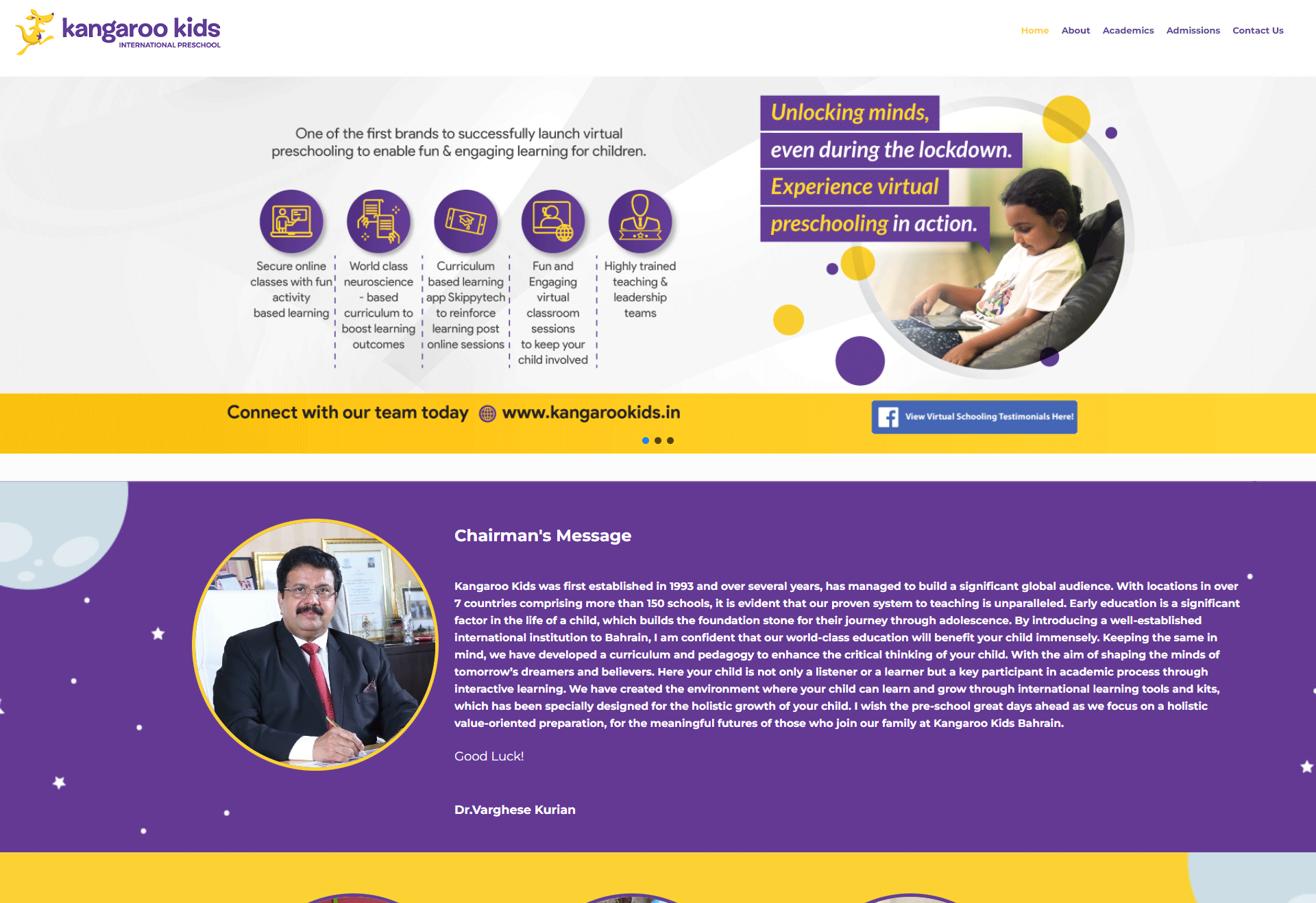 Kangaroo Kids Education Ltd Website Development by BC Webwise