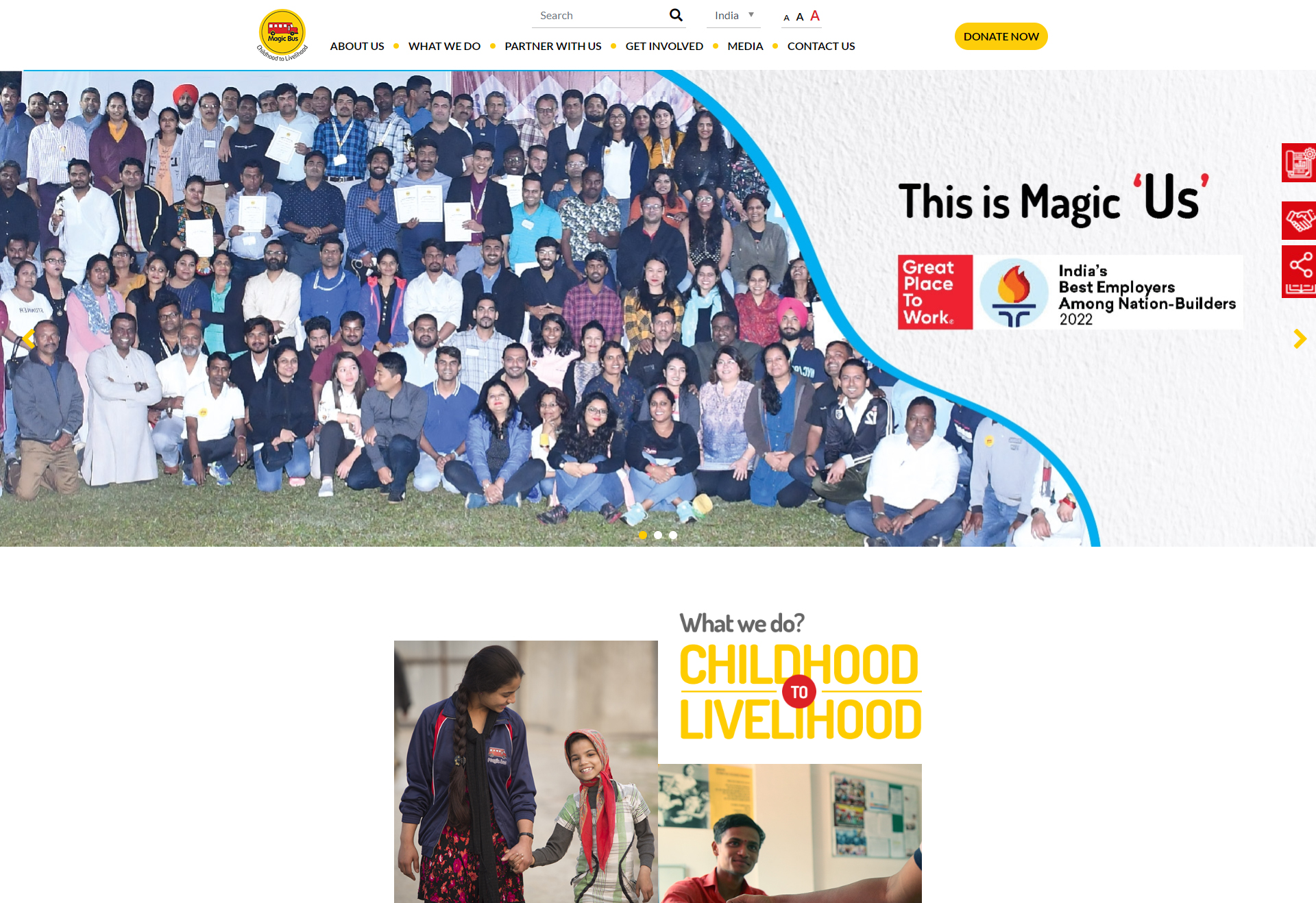 Magic Bus Website Development by BC Webwise